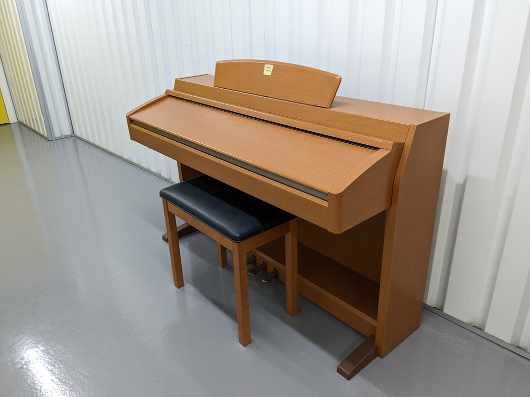 Yamaha Clavinova CLP-240 digital piano and stool in cherry wood colour stock number 23080