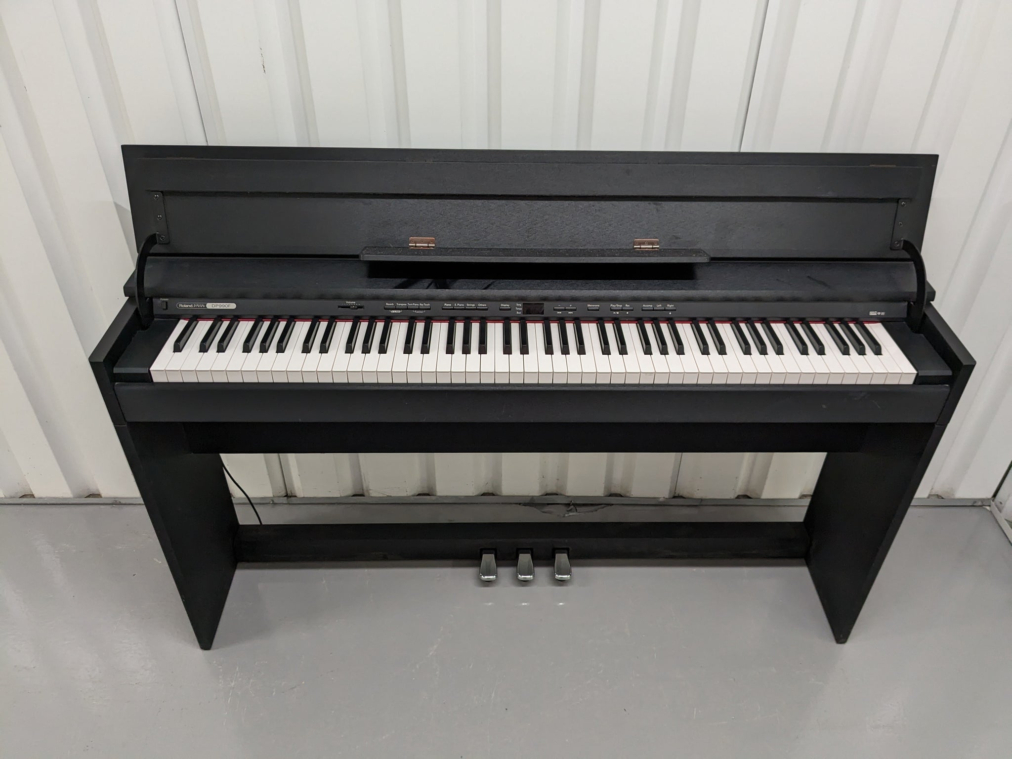 Roland DP990F digital slim line space saving piano in satin black stoc –  Sulinda Music