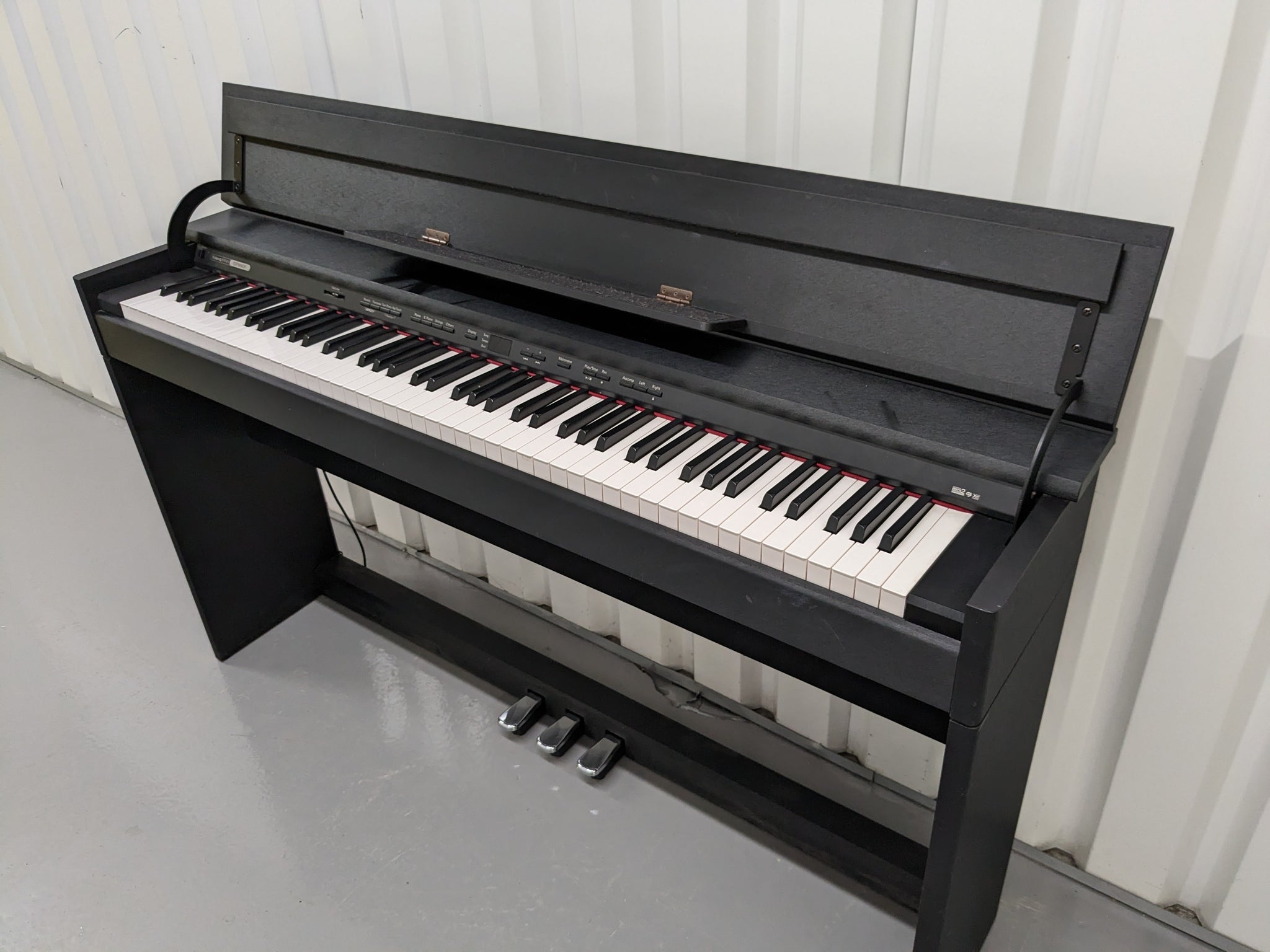 Roland DP990F digital slim line space saving piano in satin black stoc –  Sulinda Music