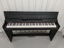 Load image into Gallery viewer, Roland DP990F digital slim line space saving piano in satin black stock # 23060
