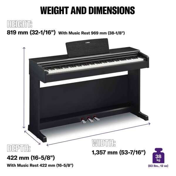 Yamaha Arius YDP-144 digital piano in rosewood, weighted keys 