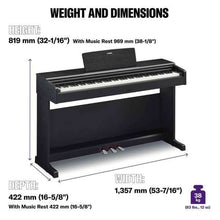 Load image into Gallery viewer, Yamaha Arius YDP-144 digital piano in satin black, weighted keys, stock nr 22305
