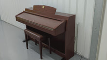 Load and play video in Gallery viewer, Yamaha Clavinova CLP-240 digital piano and stool in mahogany colour stock number 23084
