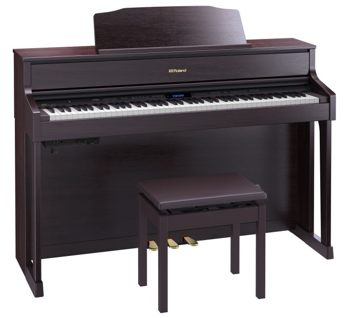 Roland HP-605 Premium Digital Piano and stool in rosewood Stock nr 23074