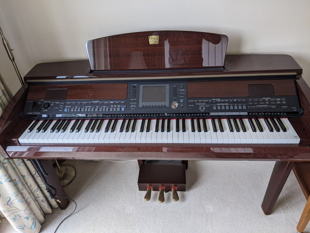 Yamaha Clavinova CVP-405PM digital piano arranger polished mahogany stock 22276